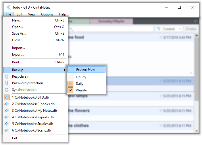 Securing your notes with the CintaNotes backup options