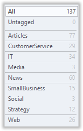 Organizing your thoughts and ideas with tags in CintaNotes