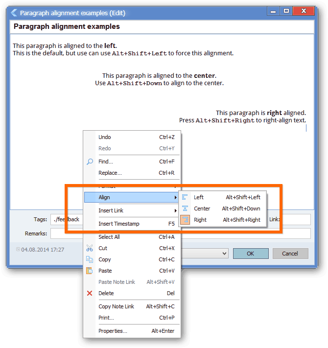 Paragraph Alignment